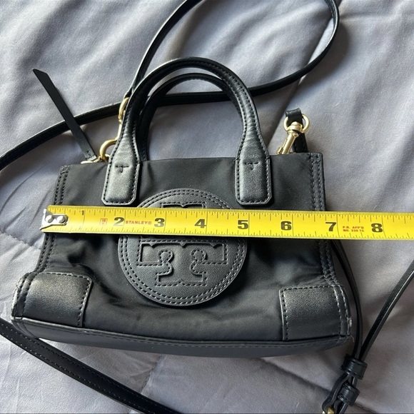 Tory Burch Black Crossbody Bag with Embossed Logo - Picture 7 of 12